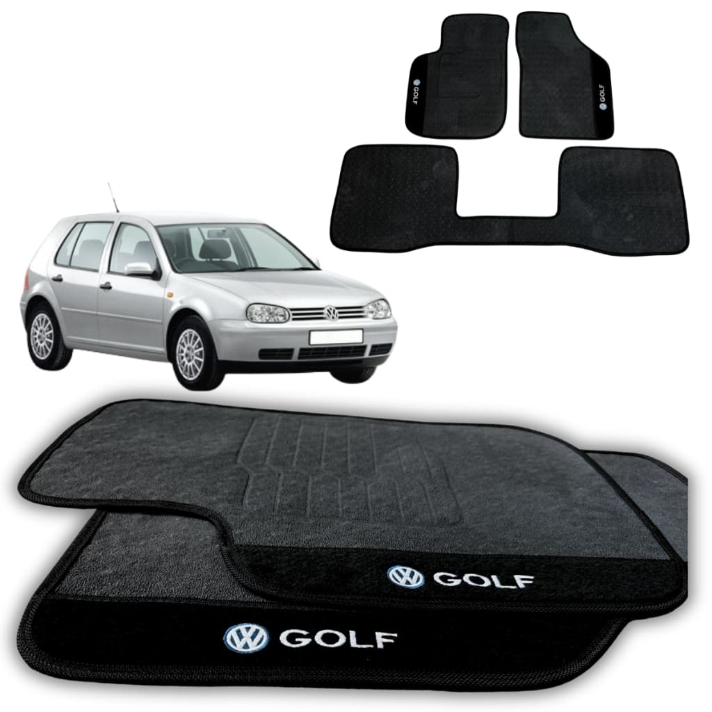 KIT 3 TAPETES AUTOMOTIVOS VW GOLF ANO 1999/2011 TAPETES EMBORRACHADOS 100% IMPERMEAVEL