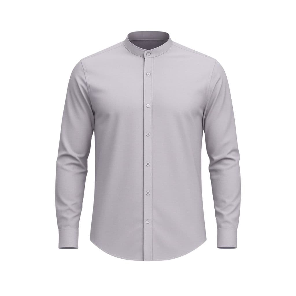Camisa Manga Longa Gola Padre Masculina Slim Fit Blusa Social Masculina Gola Detalhe Luxo Casual