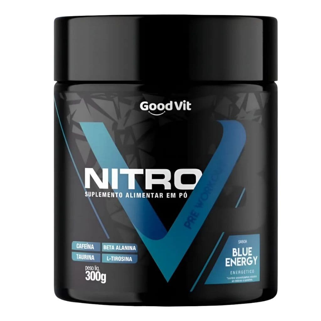 Pré Treino 300g Em Pó / Good Vit / Nitro V8 Pré Treino Energia / Blue Energy