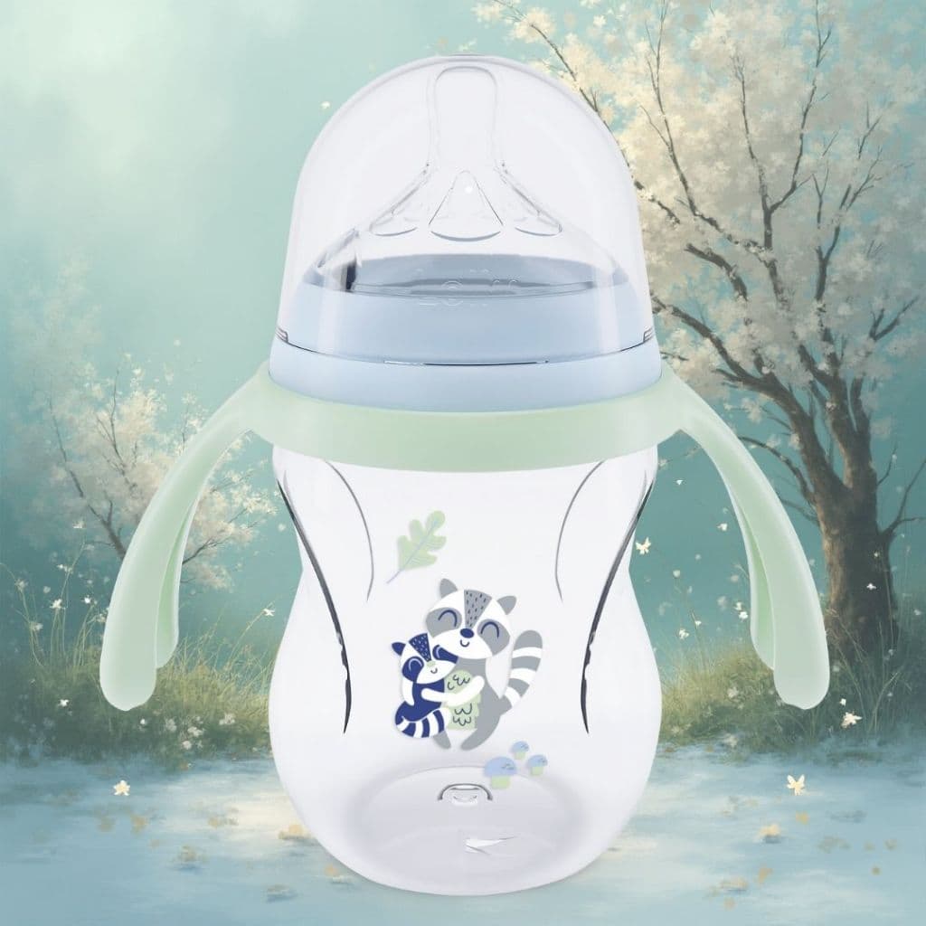 Mamadeira Bebê infantil 2 meses Lolly original 250ml – Com Alças, Sistema Anticólica e Bico Macio