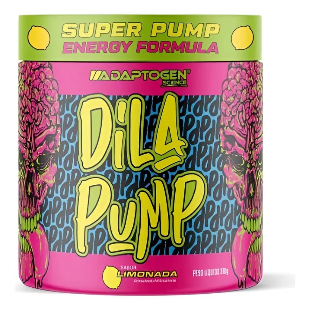 Dila Pump Pre Treino Sem Cafeina Beta Alanina em Pó 318g - Adaptogen Science
