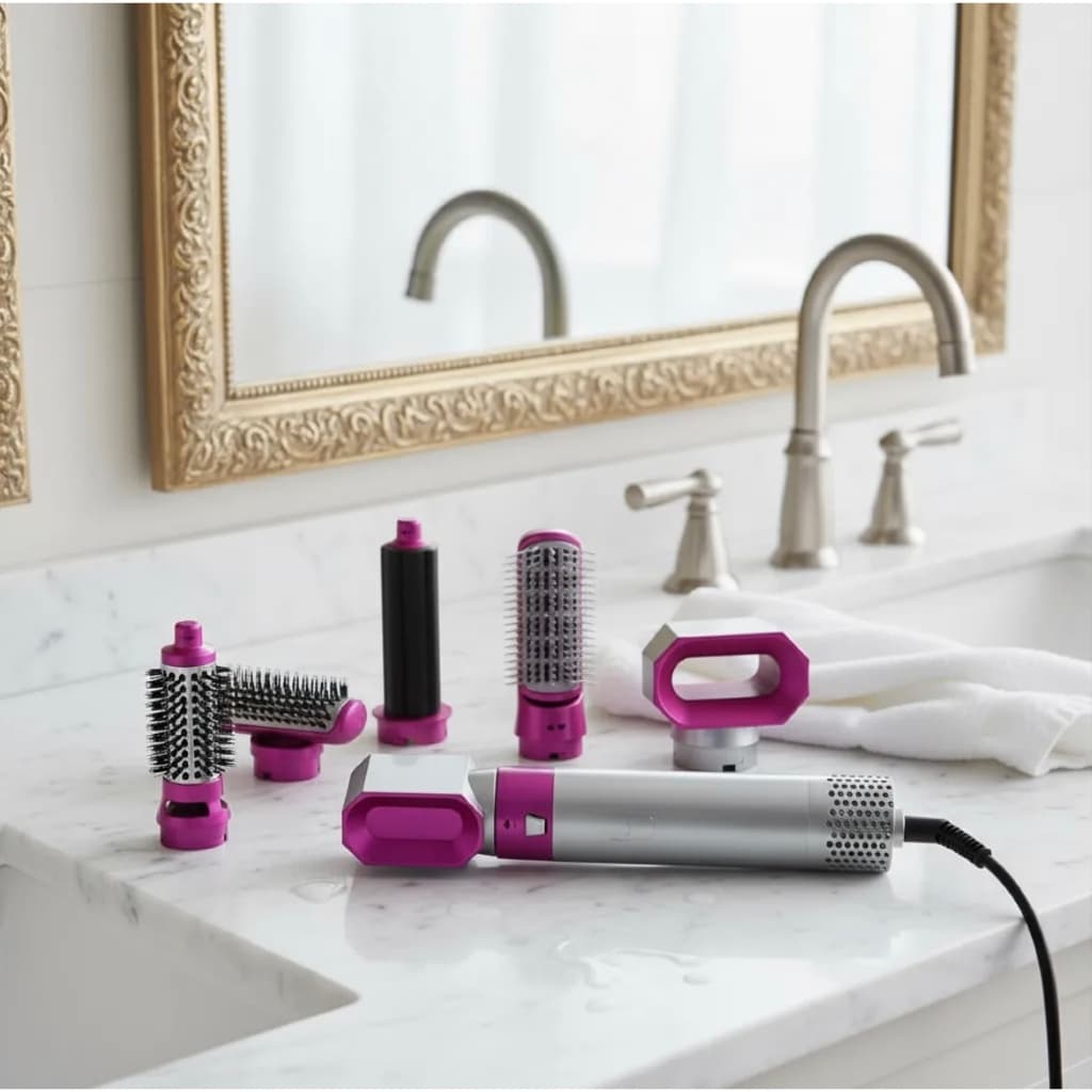 Escova Secadora 5 em 1 Profissional – Seca Alisa Modela 110v