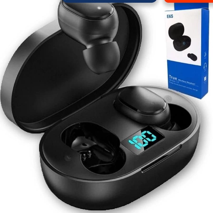 Fone de Ouvido Bluetooth Sem Fio estéreo Com Tela LED Digital Ultracompacto
