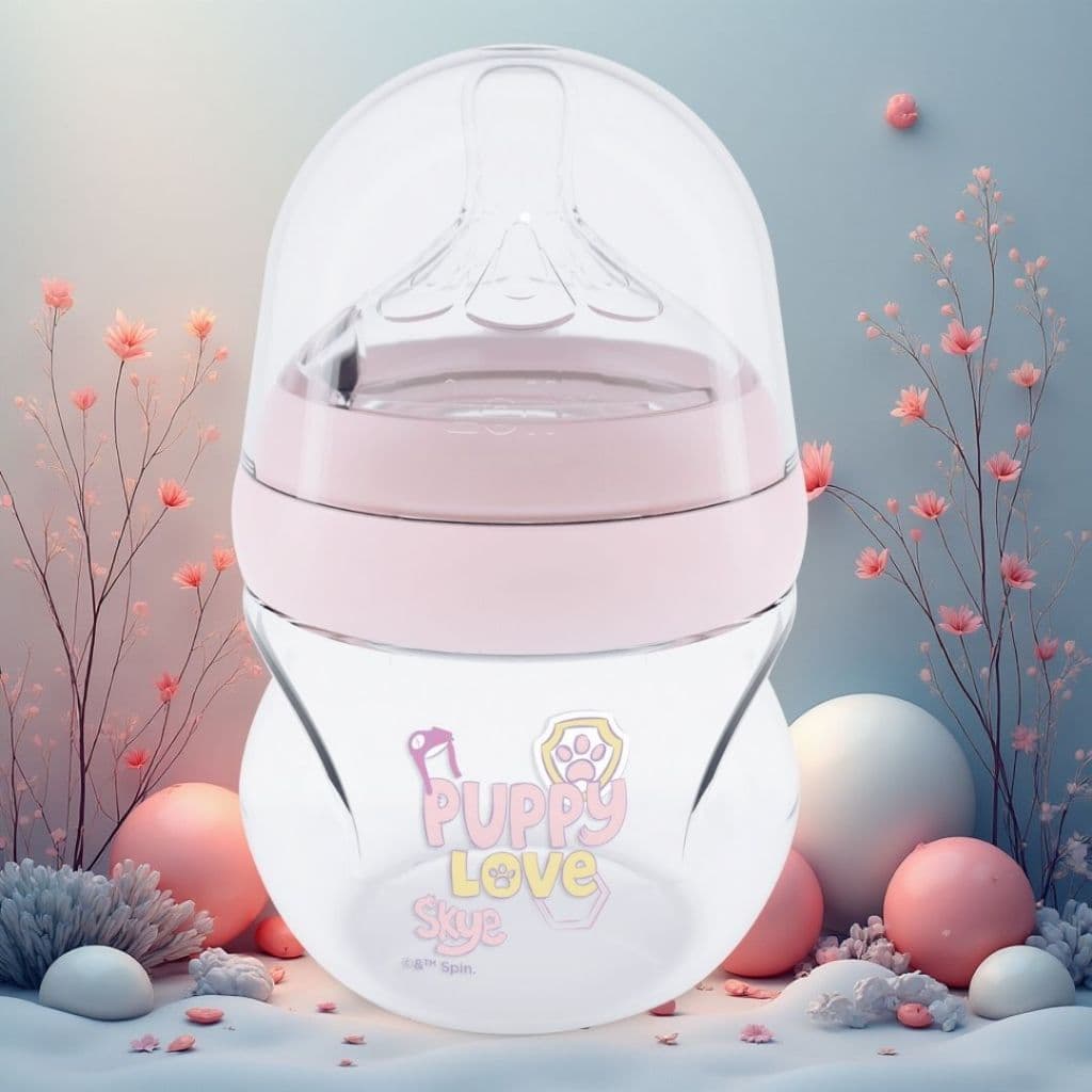 Mamadeira Anticólica 130mL Rosa Bico Silicone +0m recem nascidos Antivazamento Infantil Para Bebê