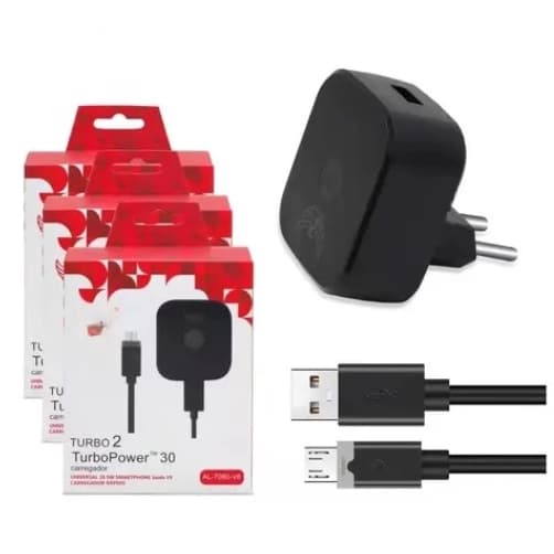 Carregador Completo V8 Turbo Ultra Rápido Quick Charge 3.0