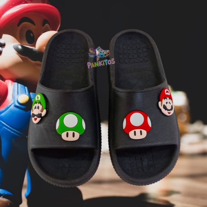 CHINELO SLIDE INFANTIL MARIO BROSS DESENHO MASCULINO UNISSEX LEVE CONFORTAVEL