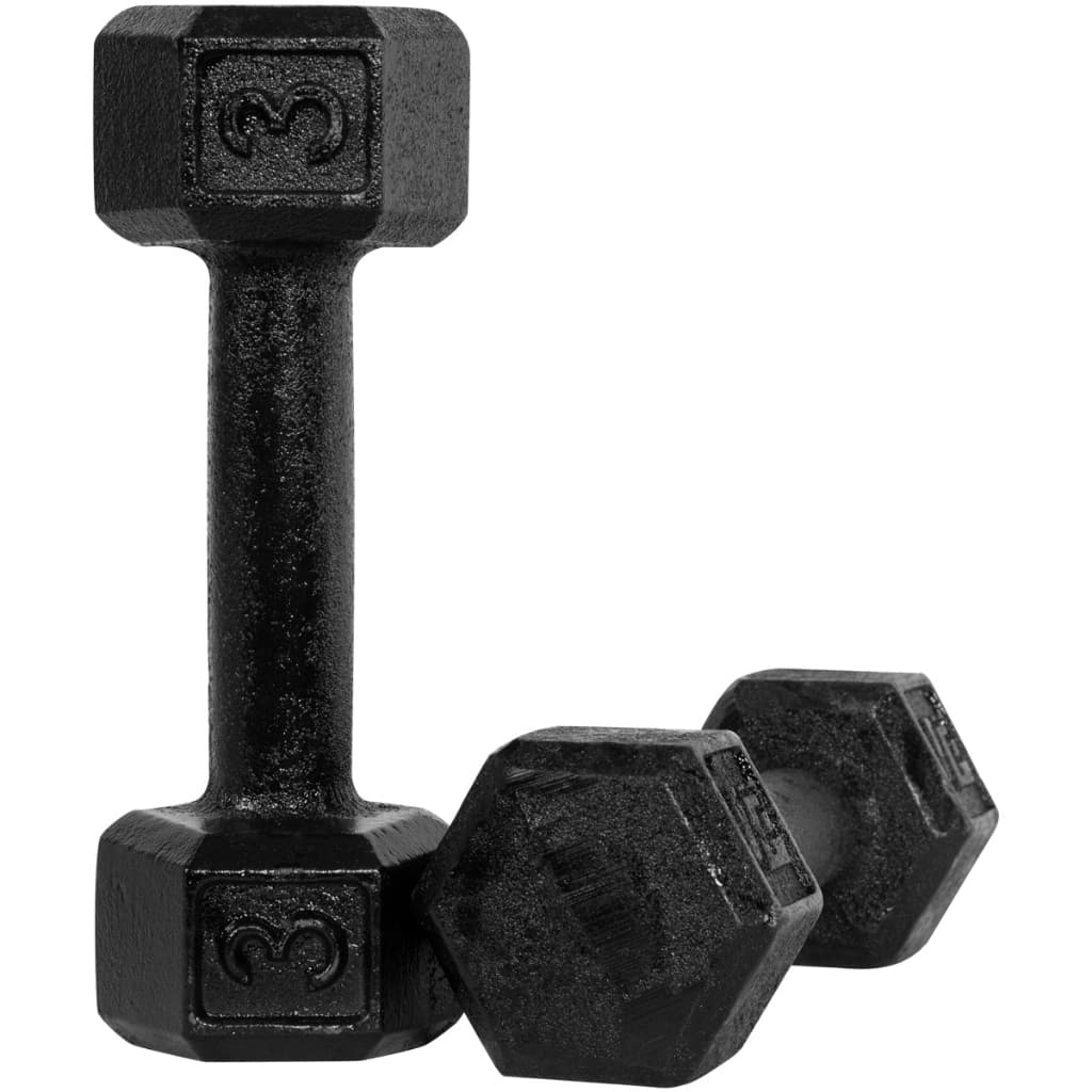 Halter Dumbell 3kg Sextavado Pintado Peso De Academia Para Treino Musculação