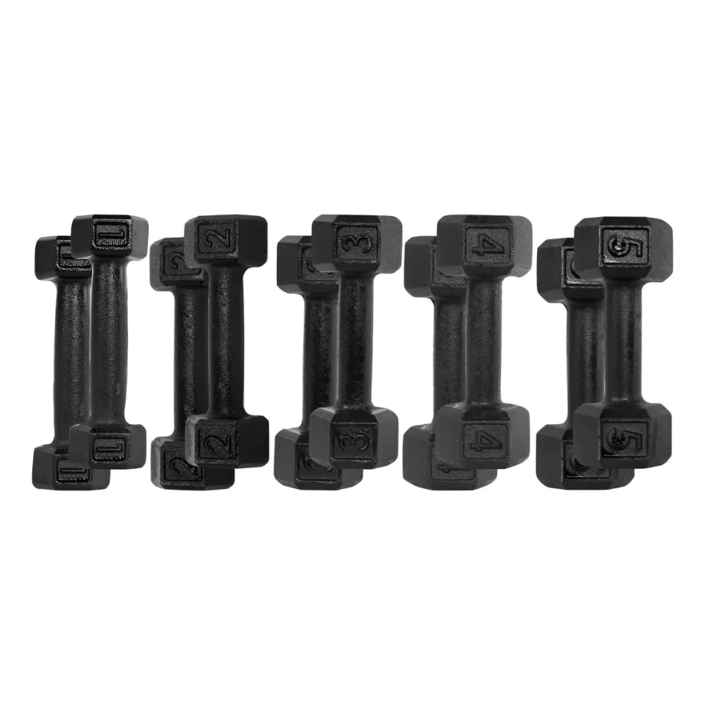 Par De Halteres Dumbell 1 a 5kg Sextavado Pintado Peso de Academia Para Treino Musculação