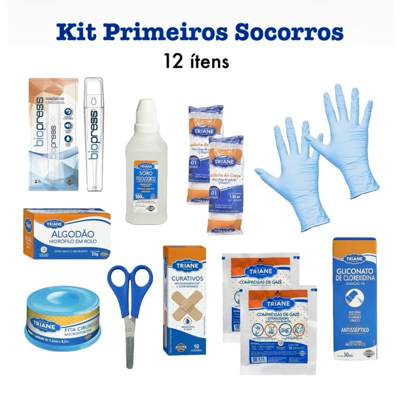 Kit Primeiros Socorros - 12 ítens