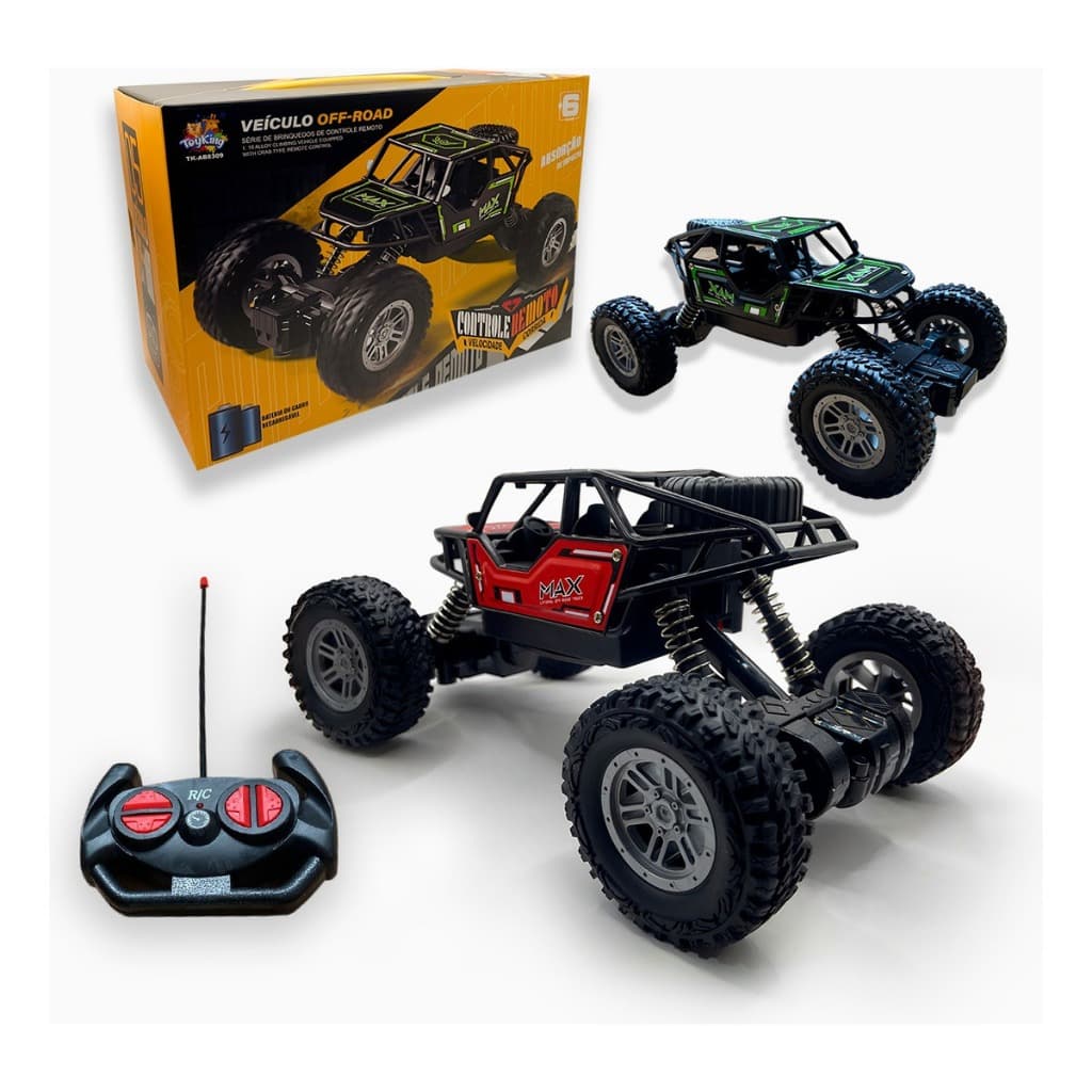 Carrinho De Controle Remoto 4x4 Recarregável Off Road Brinquedo Carro