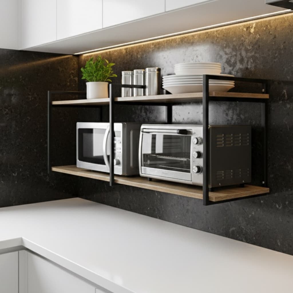 Suporte De Parede Reforcado Para Microondas Forno E Air Fryer
