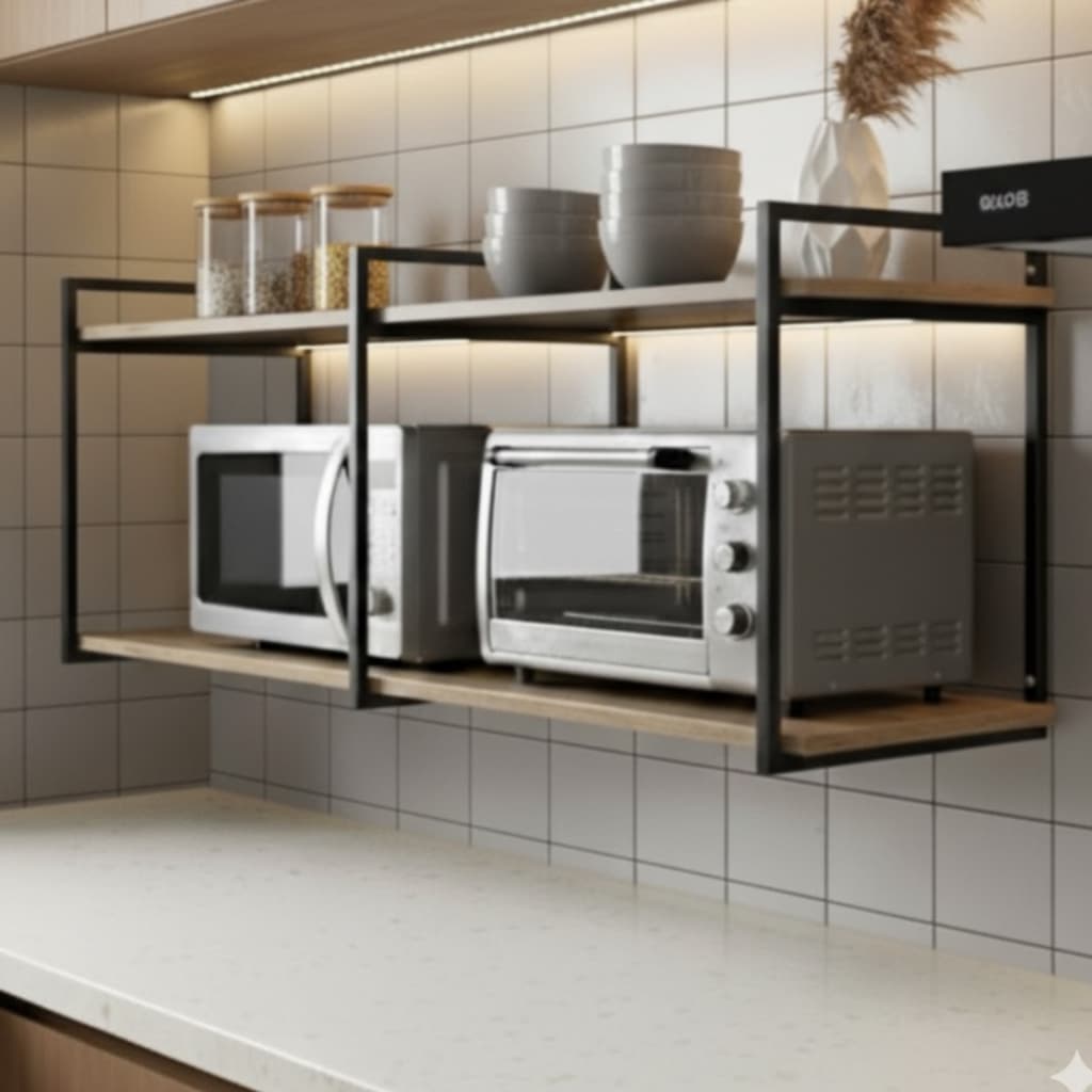 Nicho Multiuso Parede Para Eletro Air Fryer Microondas Com Suporte