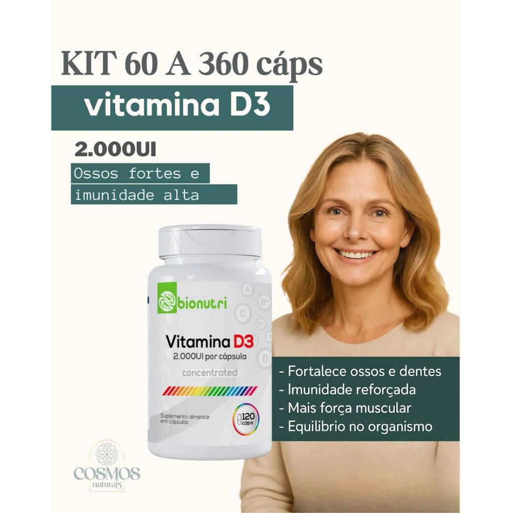 kit Vitamina D3  Suplemento Alimentar Bionutri