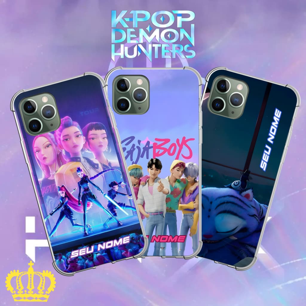 Capinha de celular personalizada Guerreiras do KPop para aparelhos Samsung/ Iphone/ Motorola/ Xiaomi