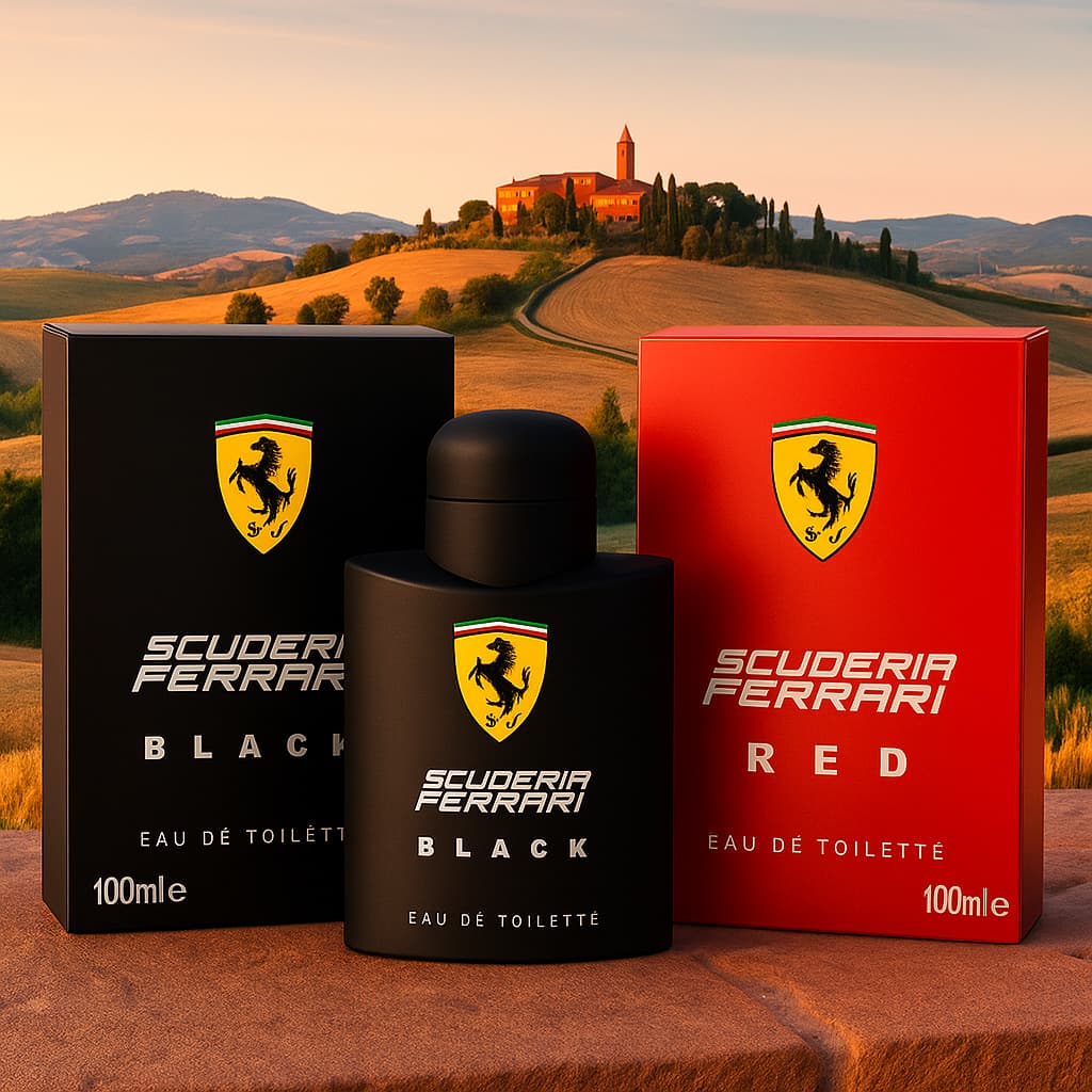 Kit De 1 Até 2 Perfumes Ferrari Black e Ferrari Red Masculino 100ml EDT Importado Longa Duração