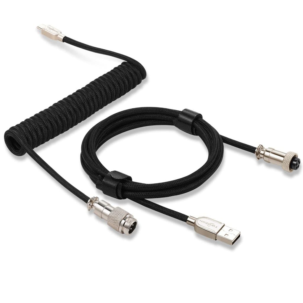 Cabo Coiled Enrolado Teclado Mecanico Tipo C Conexao Aviador