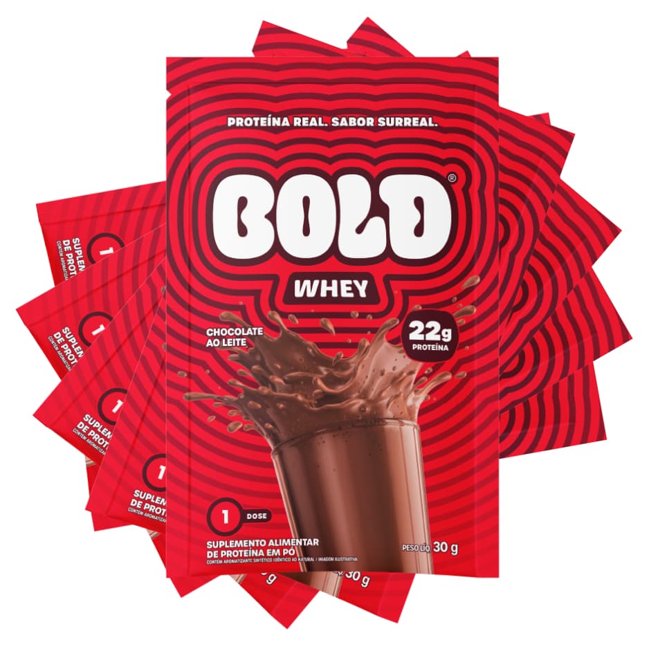 WHEY BOLD PROTEIN 3W  KIT 5 UN SACHE 30G - SABOR CHOCOLATE