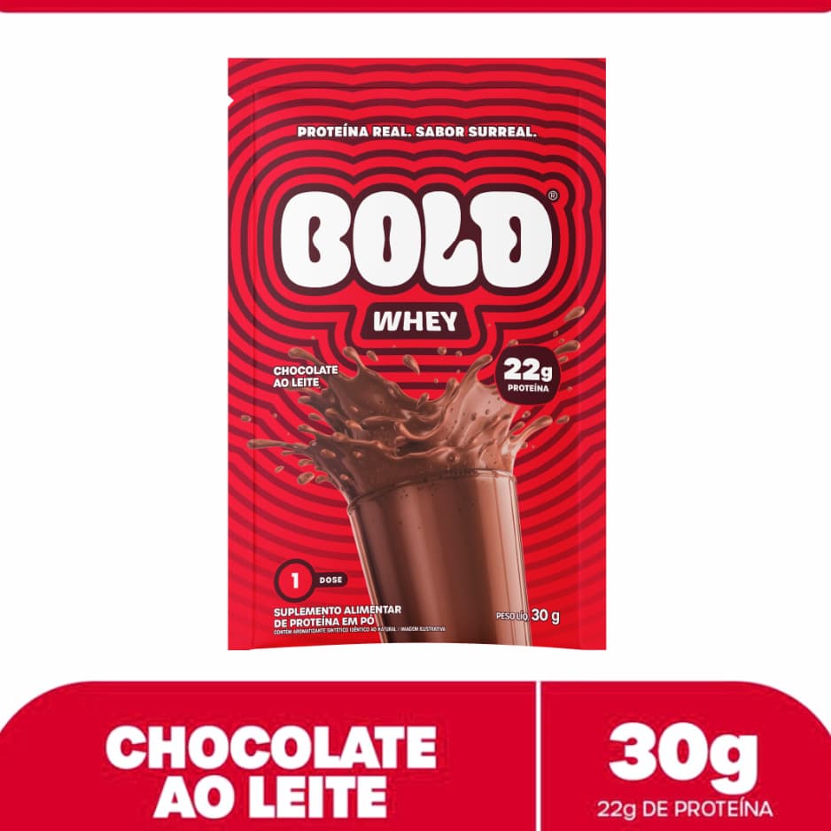 SACHE WHEY BOLD PROTEIN 3W SABOR CHOCOLATE AO LEITE 30G