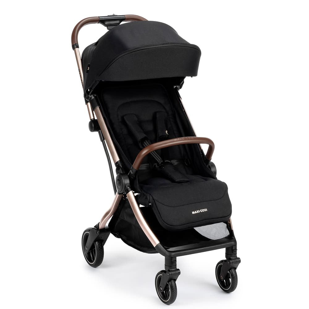 Carrinho De Bebê De Paseio Maxi-cosi Eva Preto Com Chassi De Cor Dourado