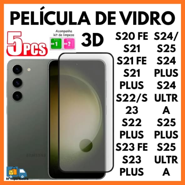 Película De Vidro 3D Temperado Para Samsung S10E S10 S20 S21 S22 S23 S24 S25 PLUS ULTRA FE