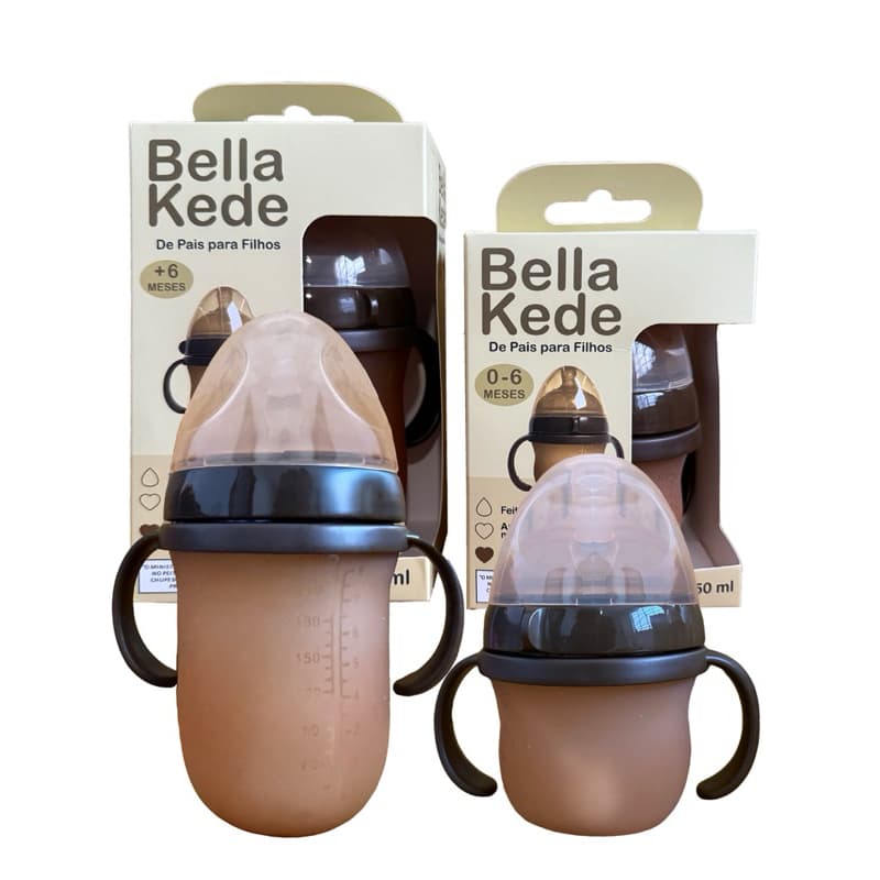 Mamadeira Anticólica Bella Kede Silicone Livre BPA 150ml ou 240ml | Kit ou Avulso