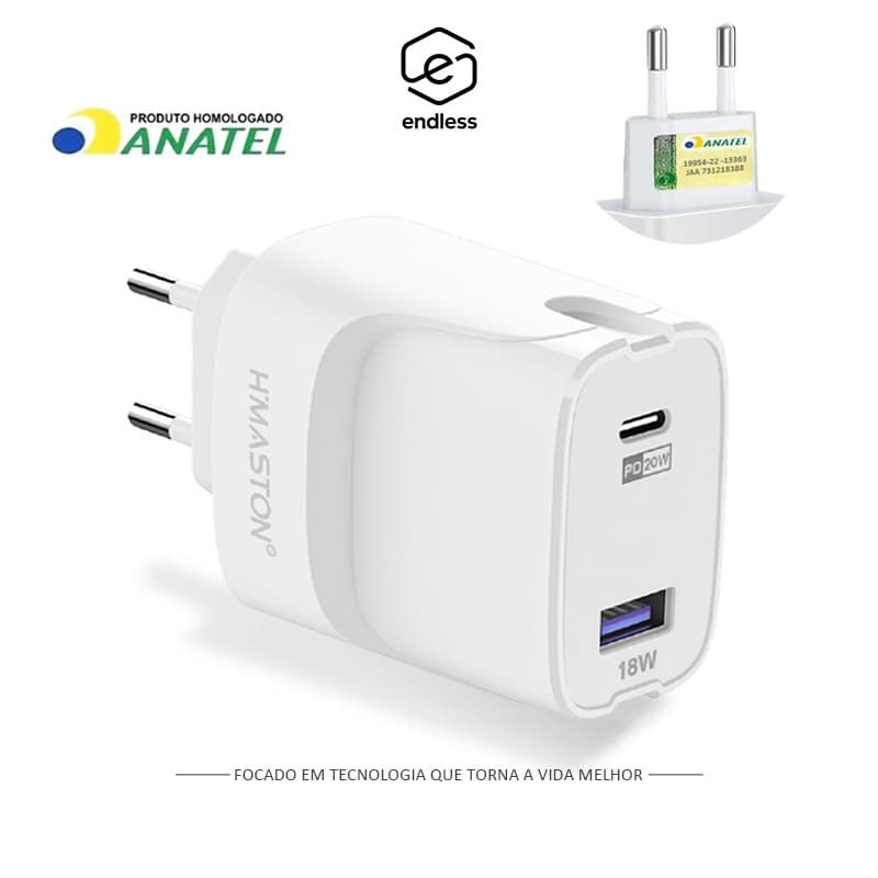 Rápida Carregar 38w PD20W QC3.0 Fonte Tomada Celular Usb e Tipo-c Carregador
