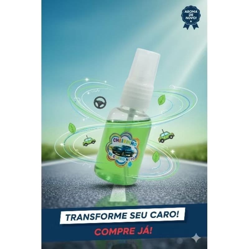 Cheirinho CARRO NOVO Spray kit com3 Automotivo para Carro Aromatizante de Qualidade Concentrado