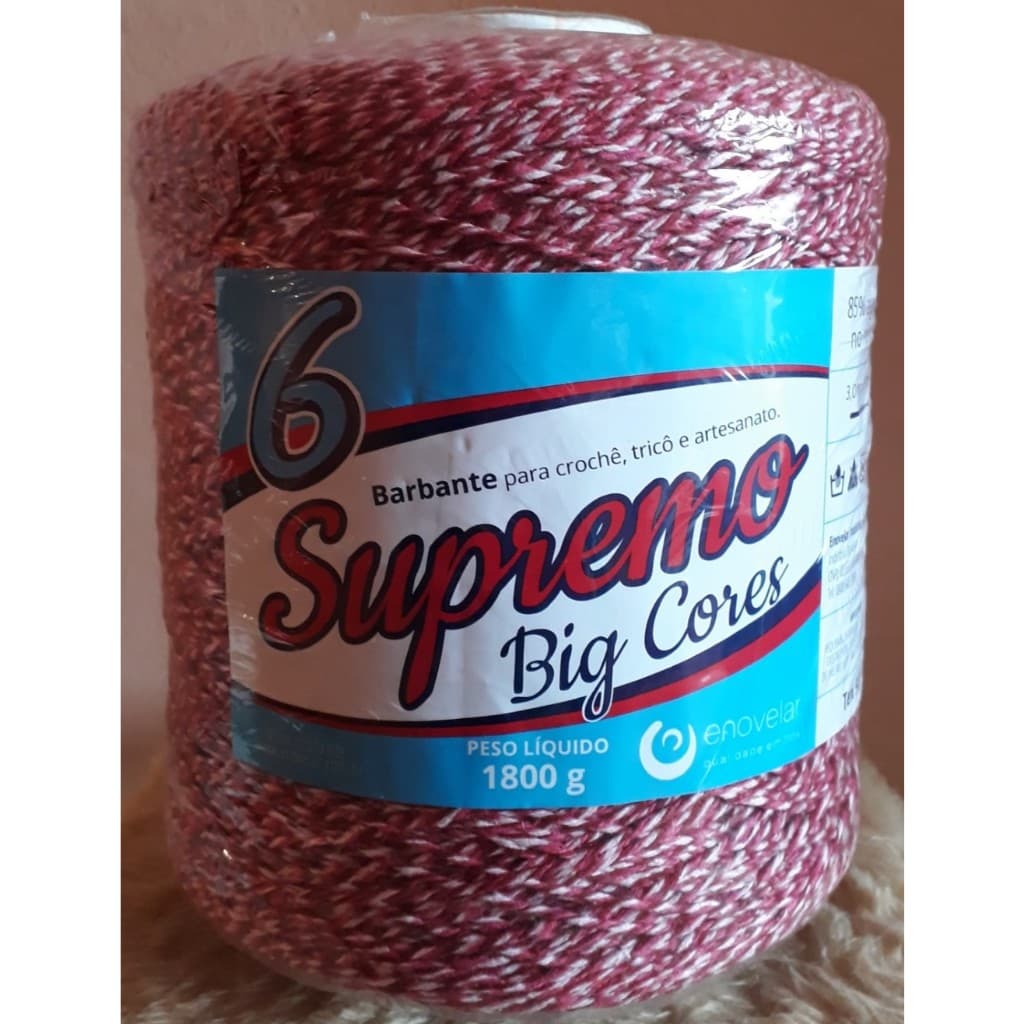 Barbantes Supremo de 1, 8 kg, cores diversas, para tricô, crochê e artesanato em geral