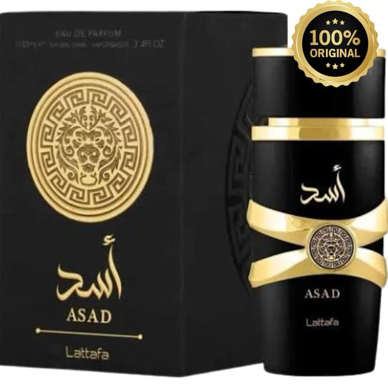 Perfume Asad Lattafa 100 ml Masculino Original Importado Original com Alta Fixação