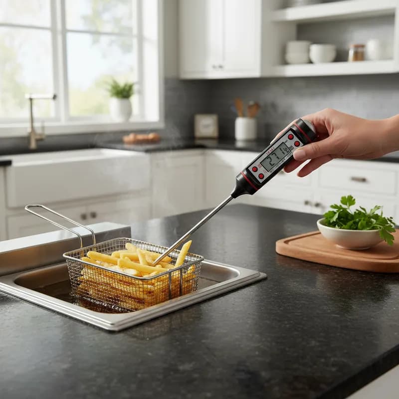 Termômetro Digital Culinário Alta Precisão Premium Inox - Churrasco, Forno, Airfryer