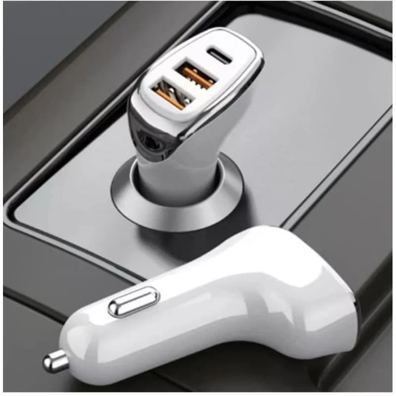 Carregador Veicular Turbo 38W Kaidi KD-304 PD+QC Auto ID 3 Entradas 2 USB +1 Tipo C Anatel