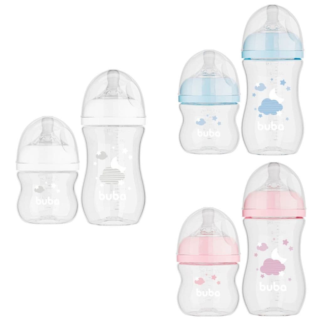 Kit 2 Mamadeiras Easy Flow Bico Ultrasoft Clinicamente Testado 120/270ml Evitam Gases Bebê Buba