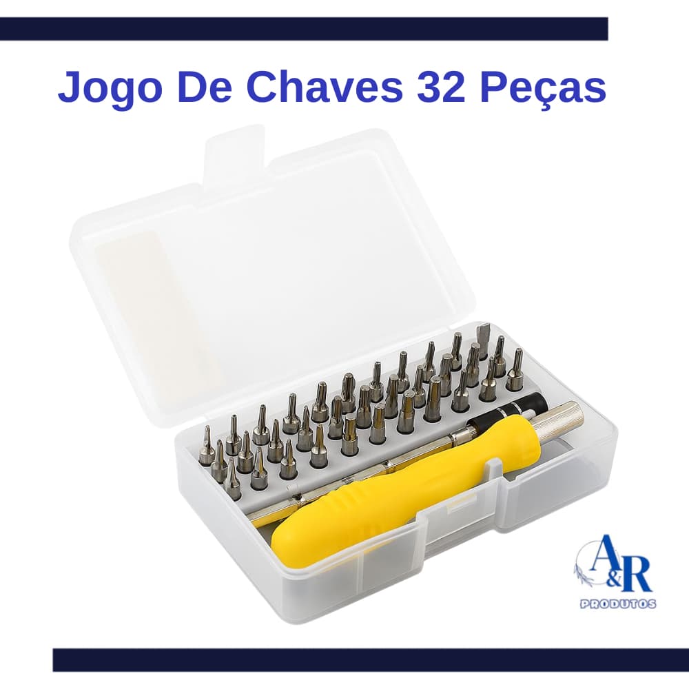 Jogo De Chaves Catraca Ferramentas Fenda Precisão 32 Peças Multiuso