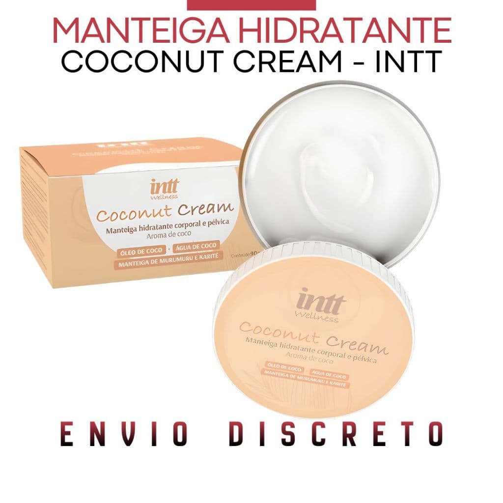 Hidratante Corporal e Pélvica Manteiga Corporal Coconut Cream 90g - Intt Cosméticos