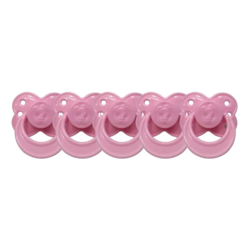 Chupeta para Bebê Reborn Grande modelo– kit com 5 Cor Rosa Modelo Ursinho