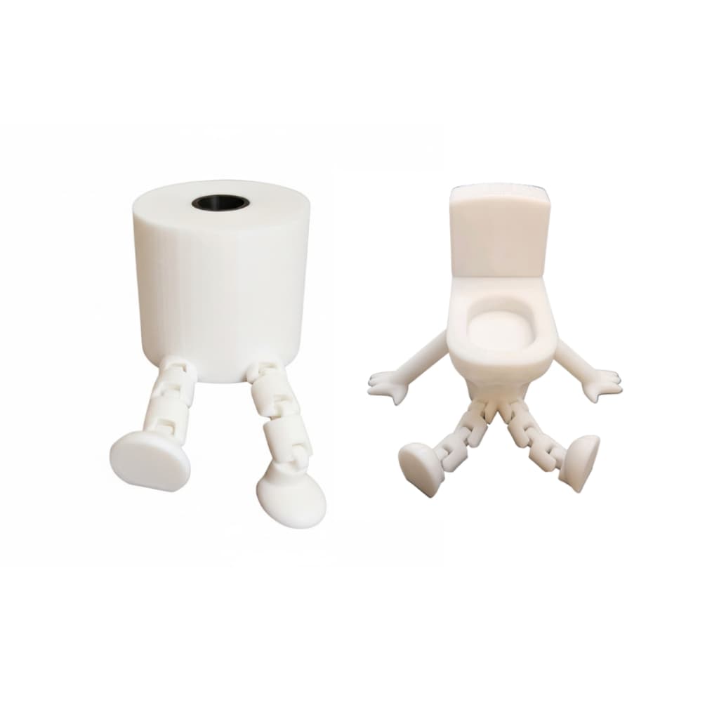 Boneco Articulado Vaso Sanitario e Papel Higiênico