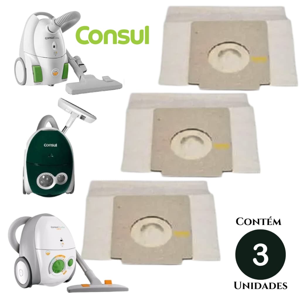 Saco Descartável para Aspirador de Pó Compatível com Consul - Facilite, Fit e Leve