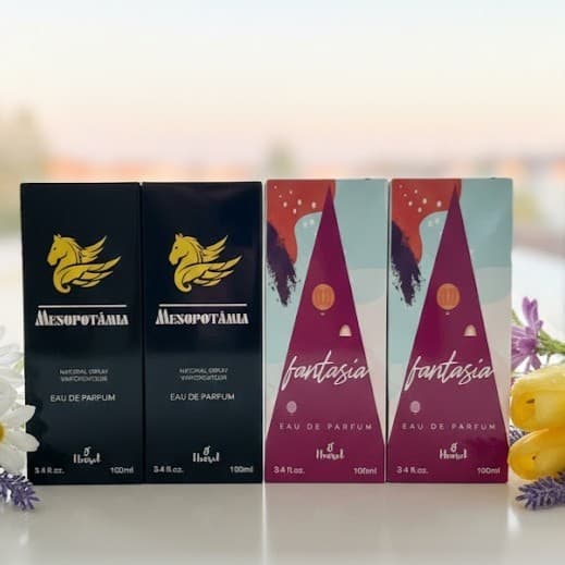 Kit 04 Perfumes, 02 fragrâncias feminina e 02 masculina, total 400ml. Inspirados nas melhores fragrância dos importados