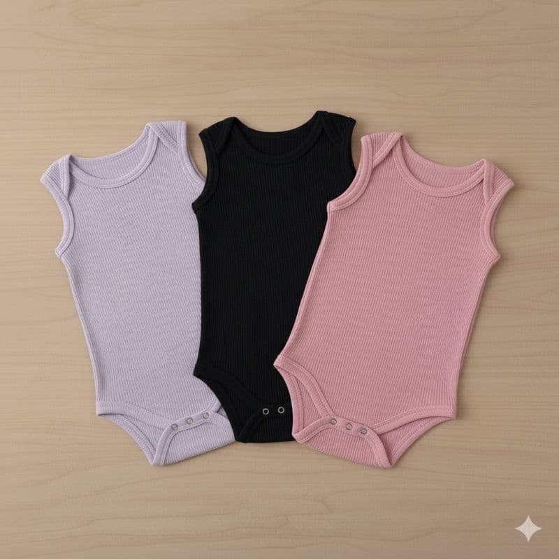 Kit 3 bodys de bebê unissex menino e menina bori infantil moda bebê RN P M G GG enxoval de bebê 03 peças