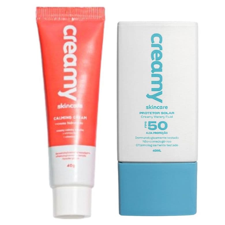 Kit Calming Cream + Protetor Solar Watery Fluid FPS 50