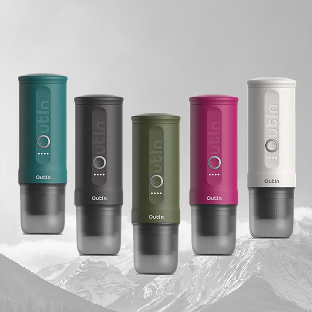 Máquina De Café Portátil Nano OutIn Expresso E Cápsulas 670g Com Design Premiado