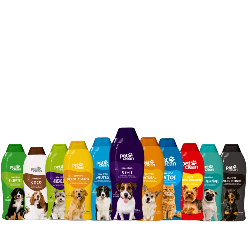Shampoo e Condicionador para Cães e Gatos Pet Clean