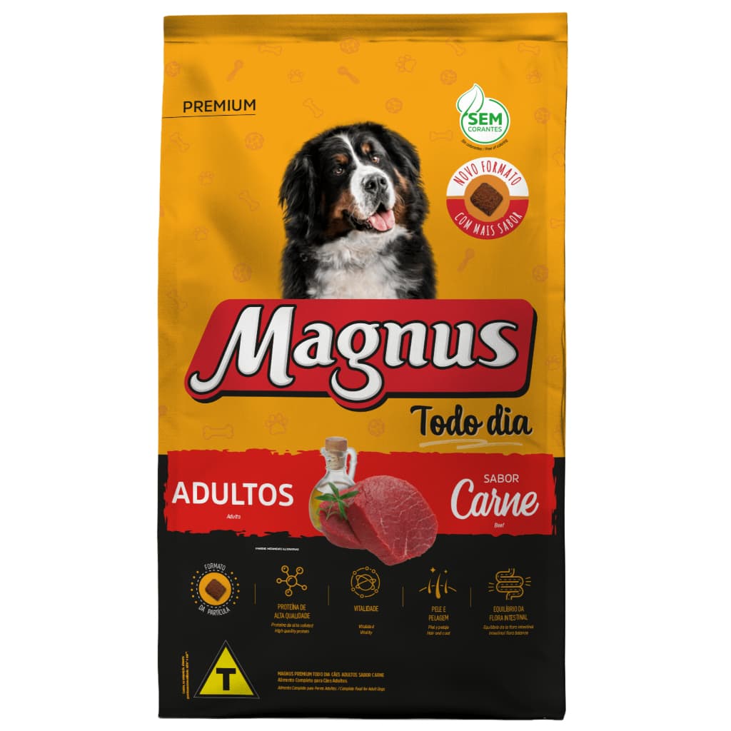 Ração Magnus Todo Dia sabor Carne 15kg