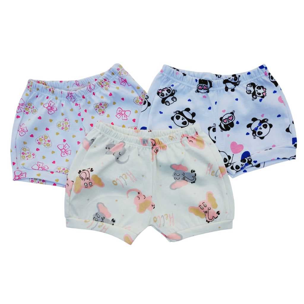 KIT 3 short / tapa fralda / para bebê 100%algodão