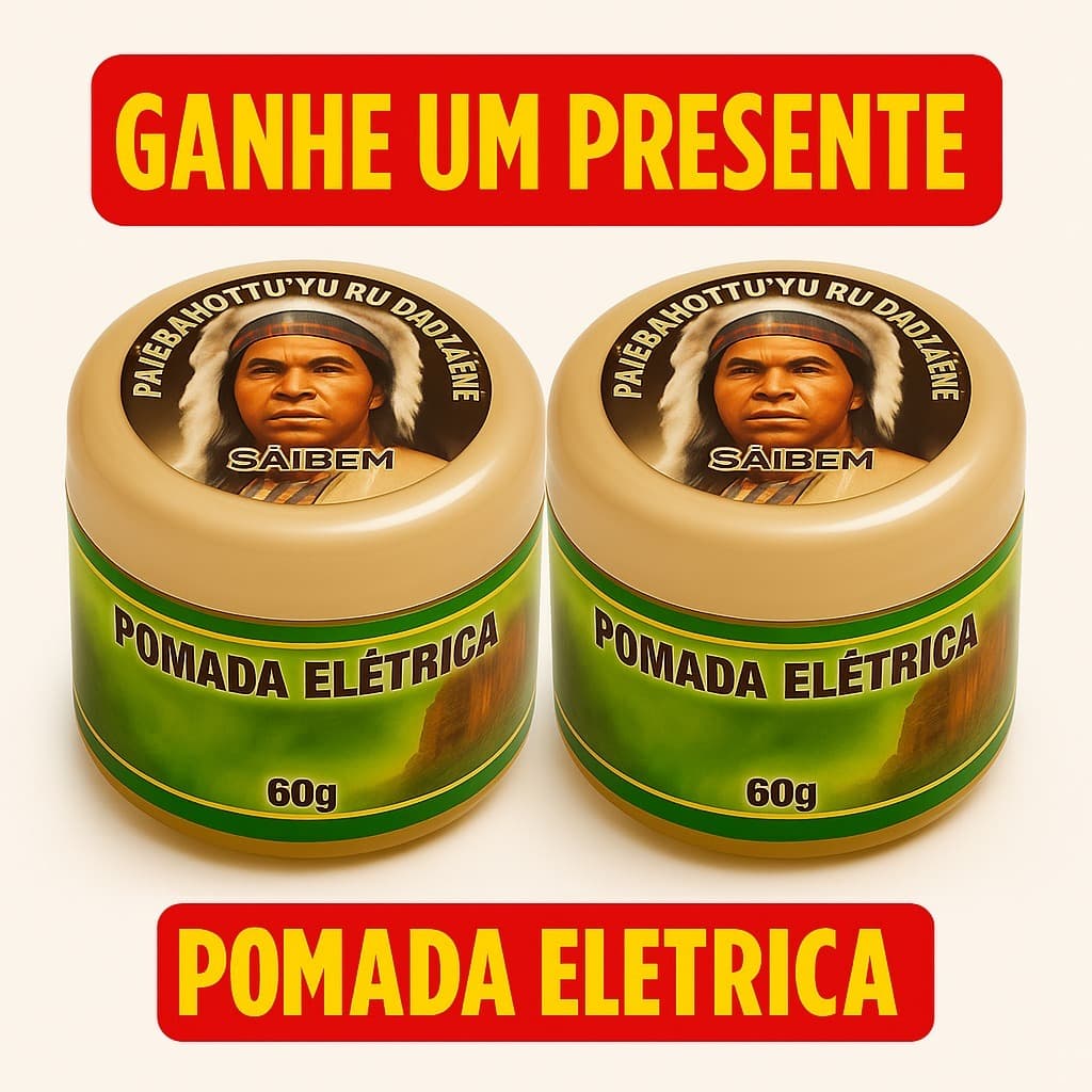 Kit 2 Pomadas Indígena Elétrica do Pajé 60g | Alívio Rápido Dores Musculares | A número 1 Para Dores