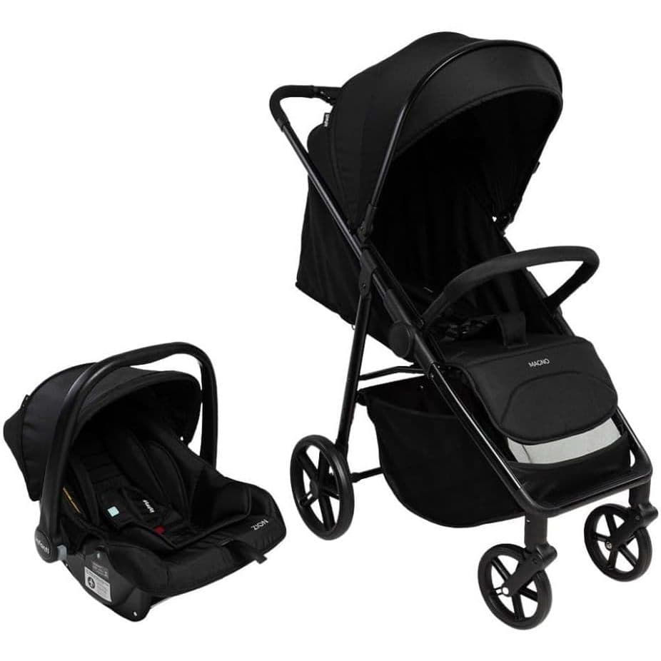 Carrinho de bebê Magno com Bebê Conforto Zion Cor Preto Infanti
