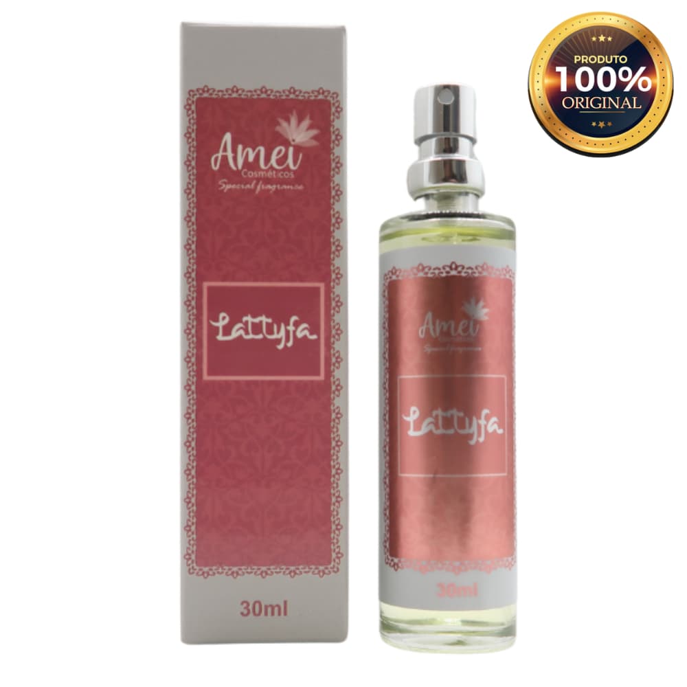 Lattyfa Perfume Feminino Amei Cosméticos 30ml Alta Fixação Essência Importada Parfum
