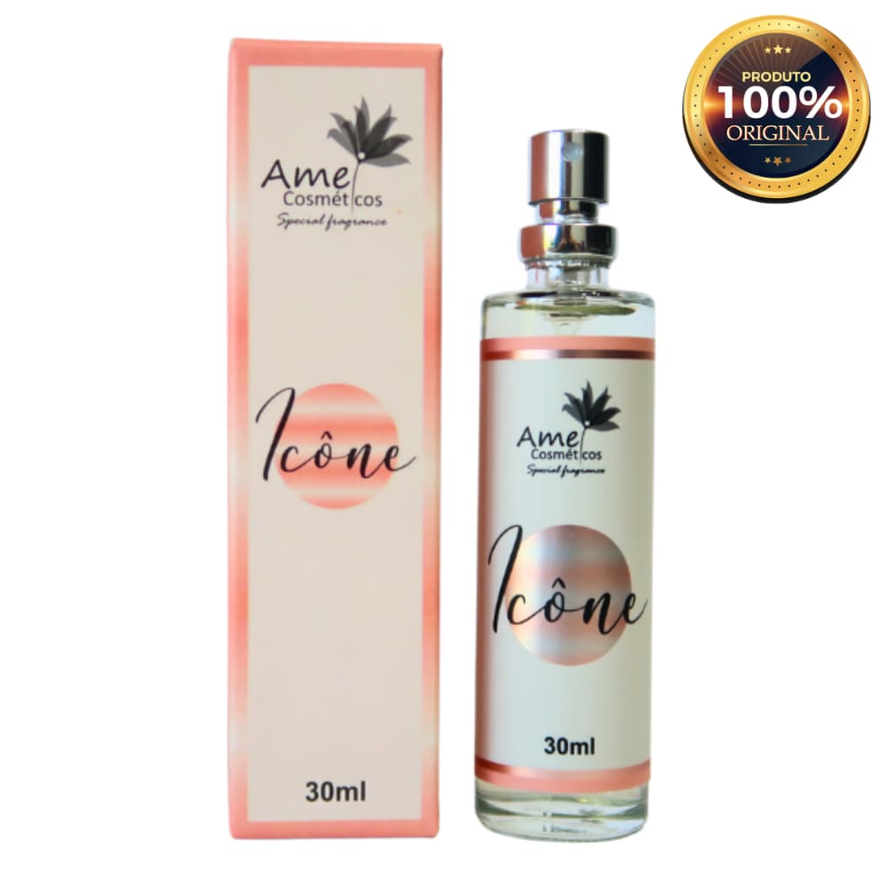 Icône Perfume Feminino Amei Cosméticos 30ml Alta Fixação Essência Importada Parfum