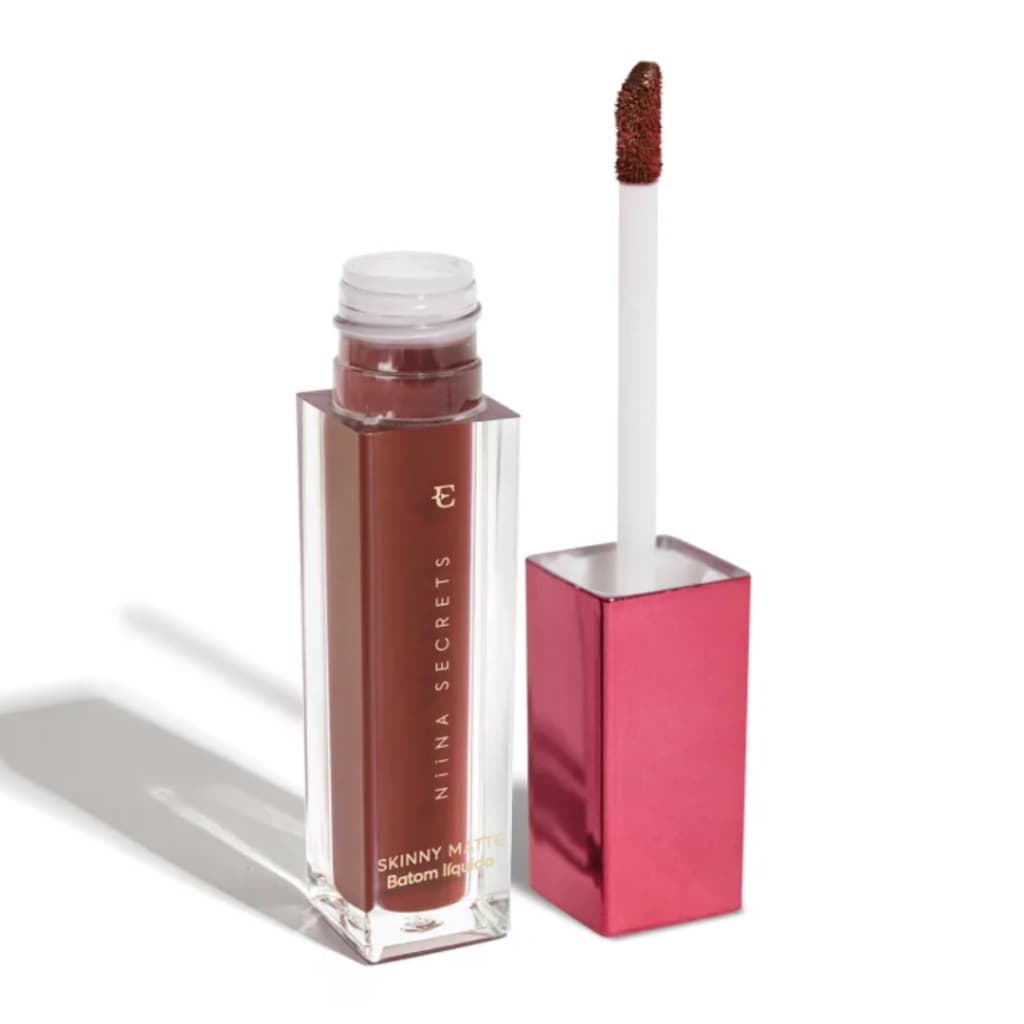 Eudora Niina Secrets Skinny Matte Castanho Begônia - Batom Líquido 5ml