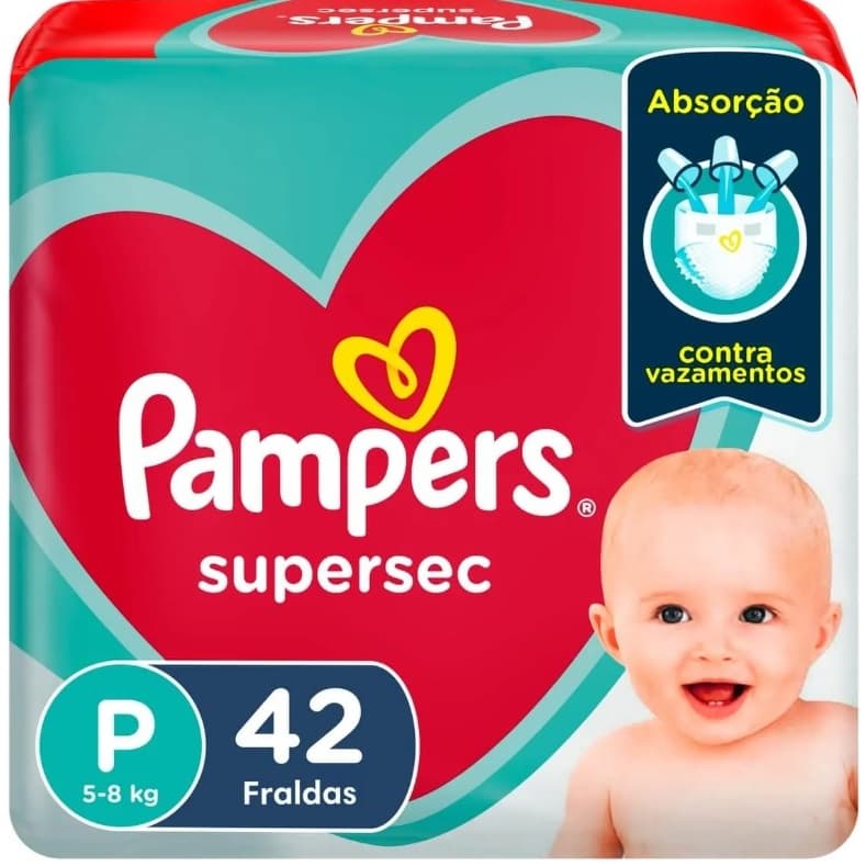 Fralda descartável PAMPERS SUPERSEC